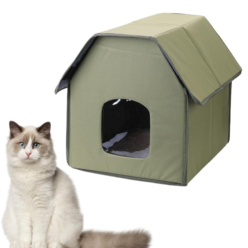 Insulated Outdoor Cats House Easy Assembly Design for Winter Waterproof Bed Tent Cats and Small Pet Warm House