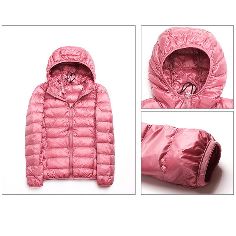 Lightweight Down Jacket Women's Hooded Korean Version of The Short Ladies White Duck Down Lightweight Down Serving Women