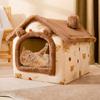 Pet Sleep House Removable Washable Warm Cave Hideout House Indoor Tent Huts For Pet Kittens Puppy