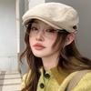 Retro corduroy solid color forward hat children's autumn and winter literary tooling street leisure British painter hat tide