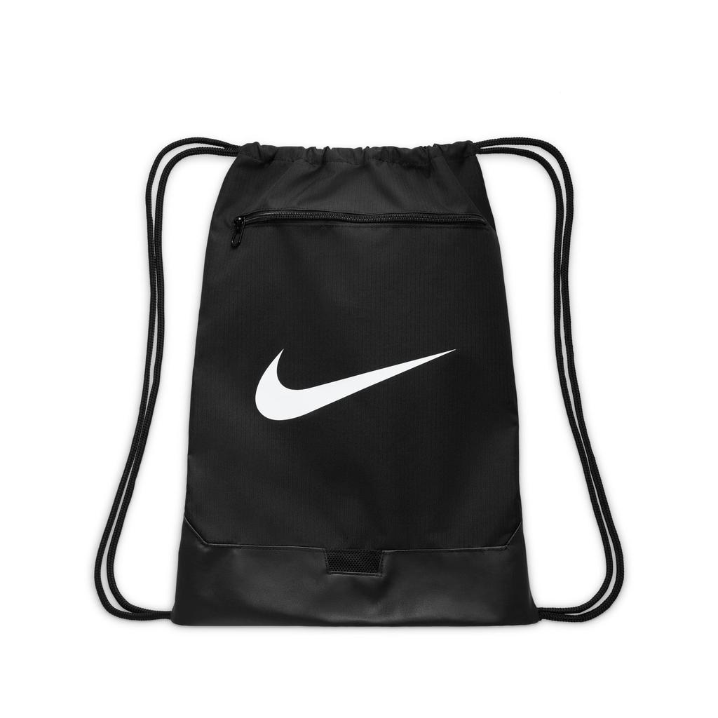 Nike Brasilia Drawstring Gym Sports Training Size Unavailable Men's 9.5 Sack, Lightweight, Casual, Bag, DM3978, Black/Black/White,