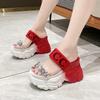 2021 New Summer Fashion Women Wedges Sandals Beach Casual Woman Platform Open Toe Shoes Ladies All-match Rhinestone Sandals