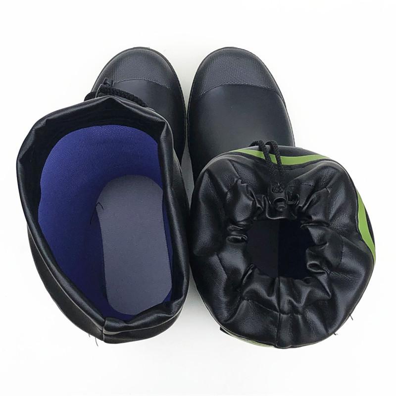 Men's High Top Steel-Spiked Anti-Slip Rubber Rain Boots, Outdoor Fishing & Fashion Snow Shoes
