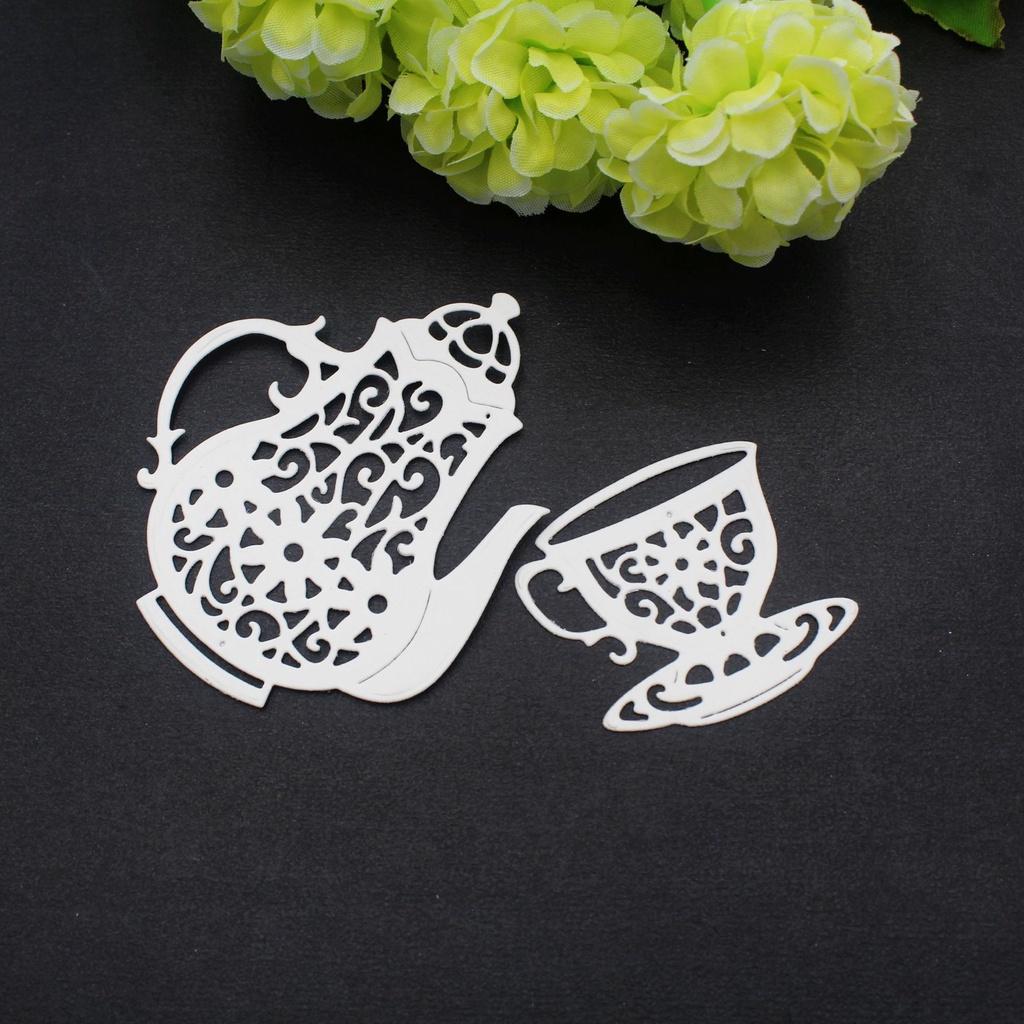 Teapot Teacup Metal Cutting Dies for DIY Scrapbook Cutting Die Paper Cards Embossed Decorative Craft Die Cut