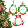 MGparty 3-Pack Christmas Picture Frame Ornaments, Xmas Metal Hanging Photo Frame with Pendants, 2024 Holiday Keepsake Gifts Christmas Tree