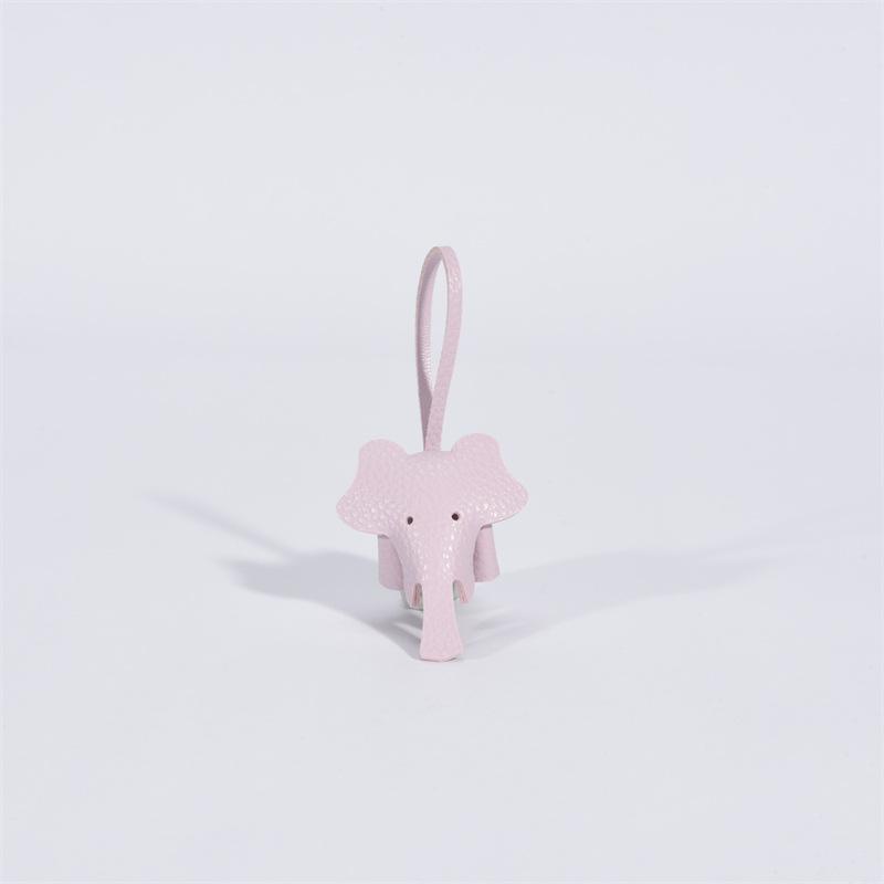Cute Elephant Keychain Women'S Exquisite Bag Pendant Creative Pu Leather Car Keyring Hand Rope Bag Charm Jewelry Accessory Gifts