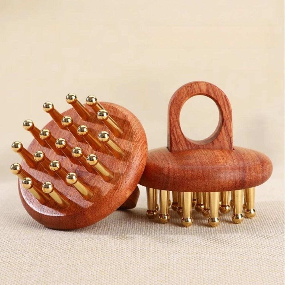 19 Teeth Sandalwood Massager Comb Natural Material Guasha Scalp Tool Scalp Care