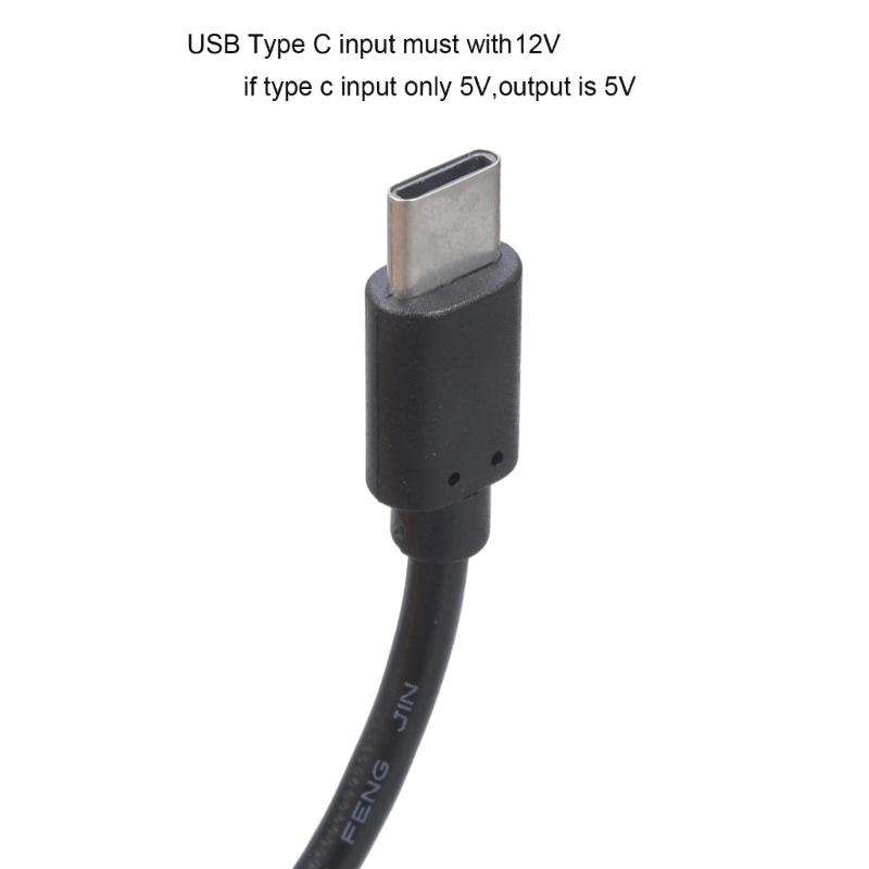 12V 3A Output USB Type C To DC5.5x2.1mm Charging Cord with Technology for Reliable Power To Fan Speakers Cameras