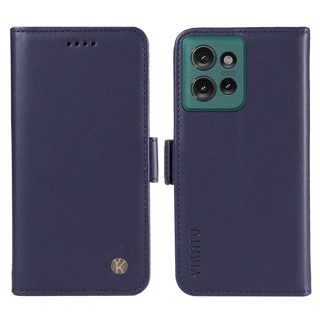 YIKATU YK-003 For Motorola Edge 50 5G Case Wallet Stand Leather Phone Cover Side Buckle