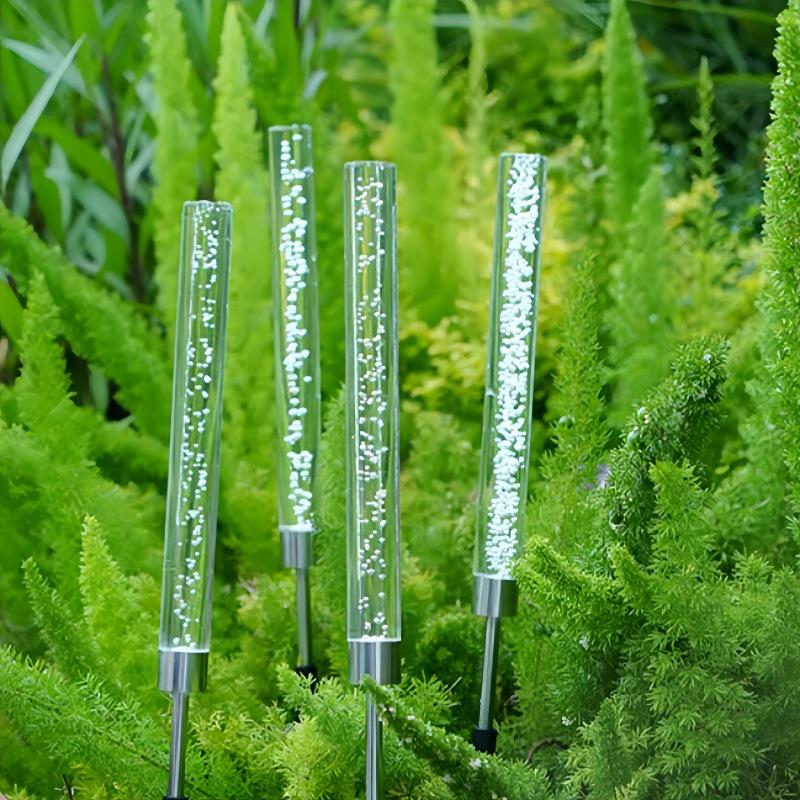 European-Style Outdoor Solar Bubble Crystal Stake Light - Waterproof, Colorful, Night Atmosphere Garden Lighting