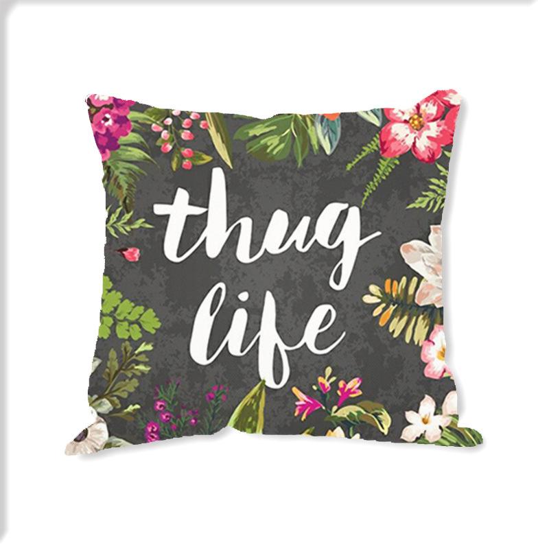 Pillowcase Green Planting Nordic Simple Linen Home Decoration Cushion Cover Design Cushion Cover