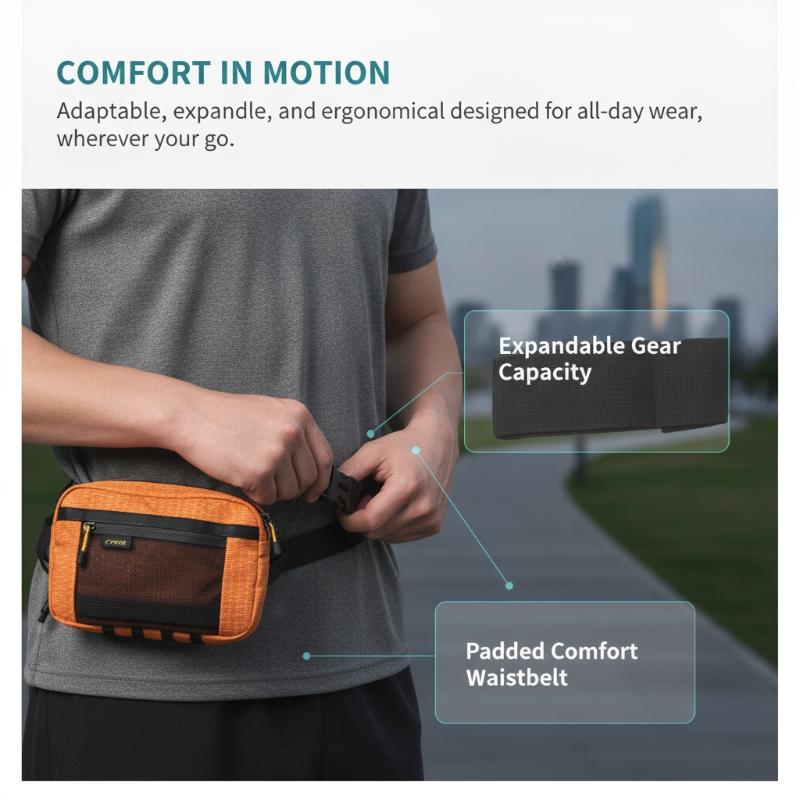 Ultralight Waterproof Fiber Waist Pack Multi-Pocket Outdoor Waist Bag For Running Cycling Camping Sling Bag Chest Bag