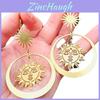 Bohemian Sun Goddess Alloy Geometric Earrings For Fashionable Summer Wear