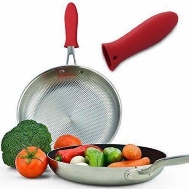 Portamanico Caldo in Silicone Presa per Padelle in Ghisa Copertura Manico Strumenti