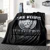 Name Custom Las Vegas Raiders Logo Print Flannel Blanket High Quality Warm Comfortable Cover for All Seasons Perfect for Gifts Home Decor