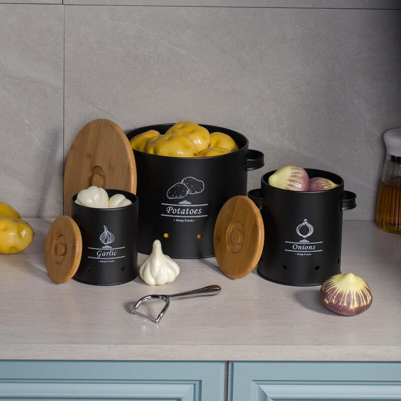 Kitchen Storage Canister Set with Bamboo Lids