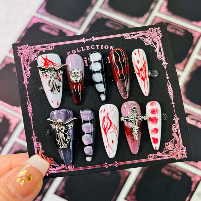 Press On Nail Bottom Cardboard Cards Packaging Bag Square Nail Art Display Photo Props Card False Nail Tips Manicure Tools