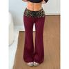 Pantalon de Yoga Splicé à Imprimé Léopard Coupe Ajustée pour Femmes Printemps Été
