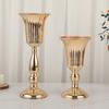 Desktop Metal Trumpets Centerpieces Vase Gold Flowers Vase Welcome Area Road Guide Flowers Holder Height Wedding