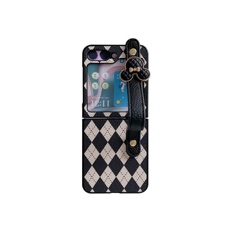 Suitable For Huawei P50 Folding Screen Zflip Samsung Flip Findn2Fip Wristband Diamond Mobile Phone Case Mickey Mouse