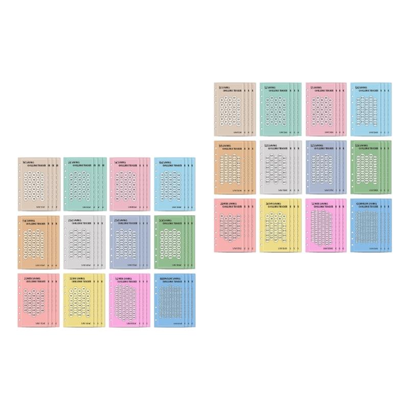 A 6 48 Sheets 52 Weeks Save Challenge Envelopes Save Money Euros USD Envelopes Budget Planner Easy To Save for Family