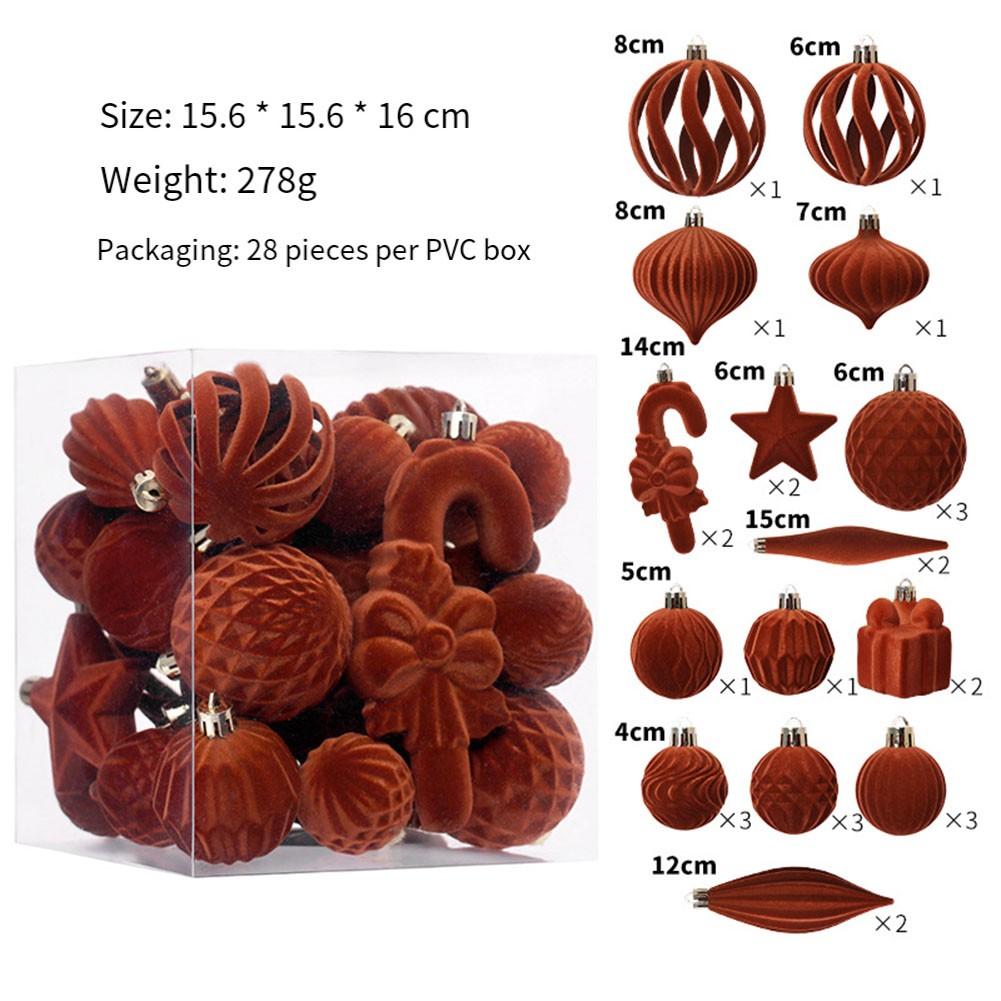 28 Piece Ornament Set Christmas Ball Set Christmas Decorations