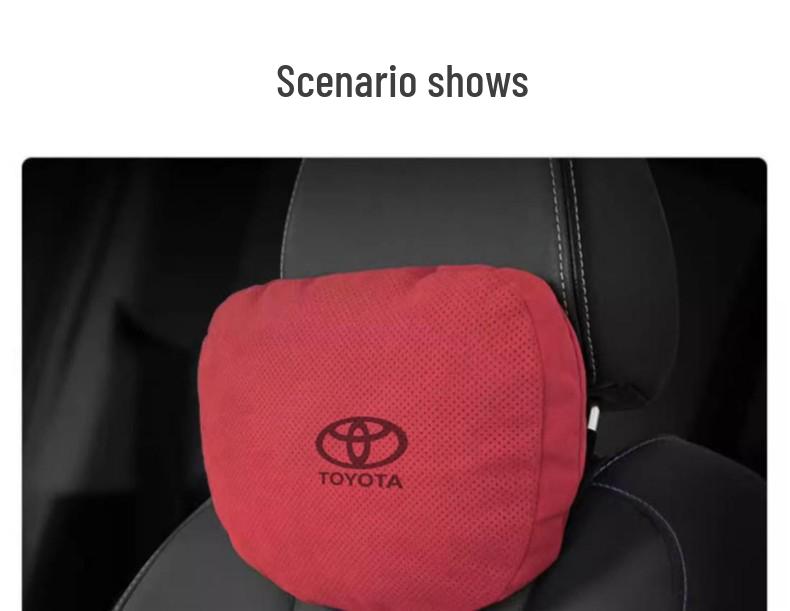 Suede Lumbar Support Cushion for Toyota Headrest - Camry, Highlander, Avalon, RAV4, Wildlander