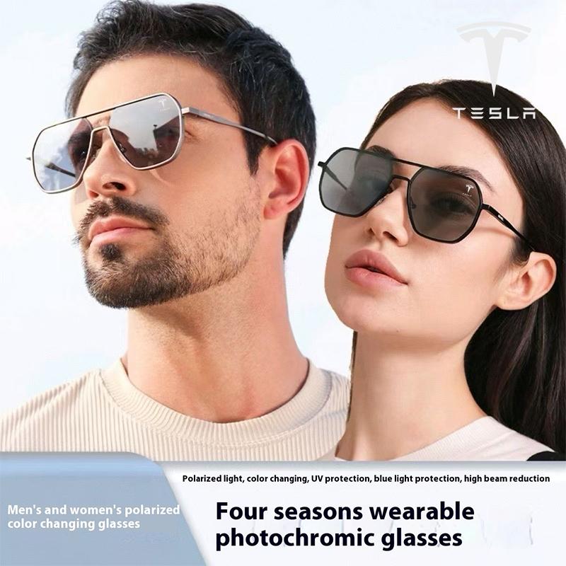 Tesla Model 3 Model Y Model S Model X Cybertruck Car High-end Men Women Change color Sunglasses UV Protection Driver's Goggles
