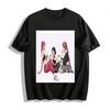 Street Style Girl Group Foodie Print Casual T-Shirt Cool Sisters Loose Daily Top Pure Cotton T-shirt