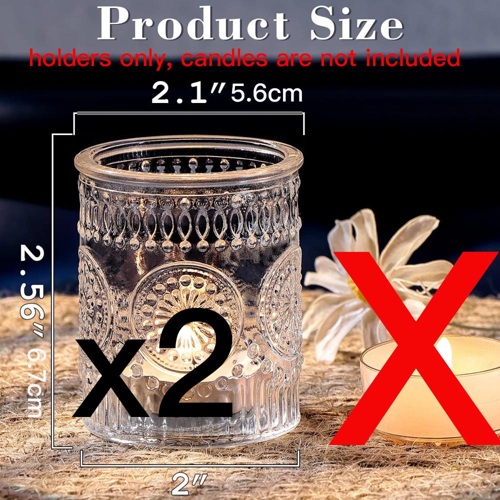 

Clear Glass Votive Candle Holders, Vintage Candle Holder Bulk, Tealight Candle Holders for Table Centerpieces, Home, Bridal Show