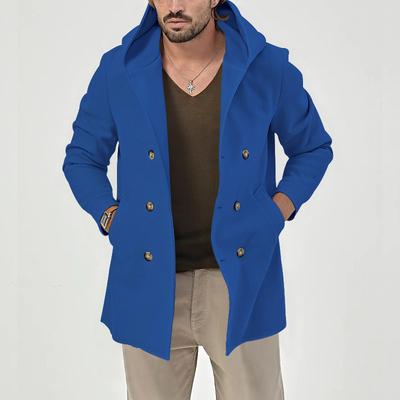 Nová pánská bunda do pasu slim fit, větruodolná, s kapucí, ležérní, jednobarevná