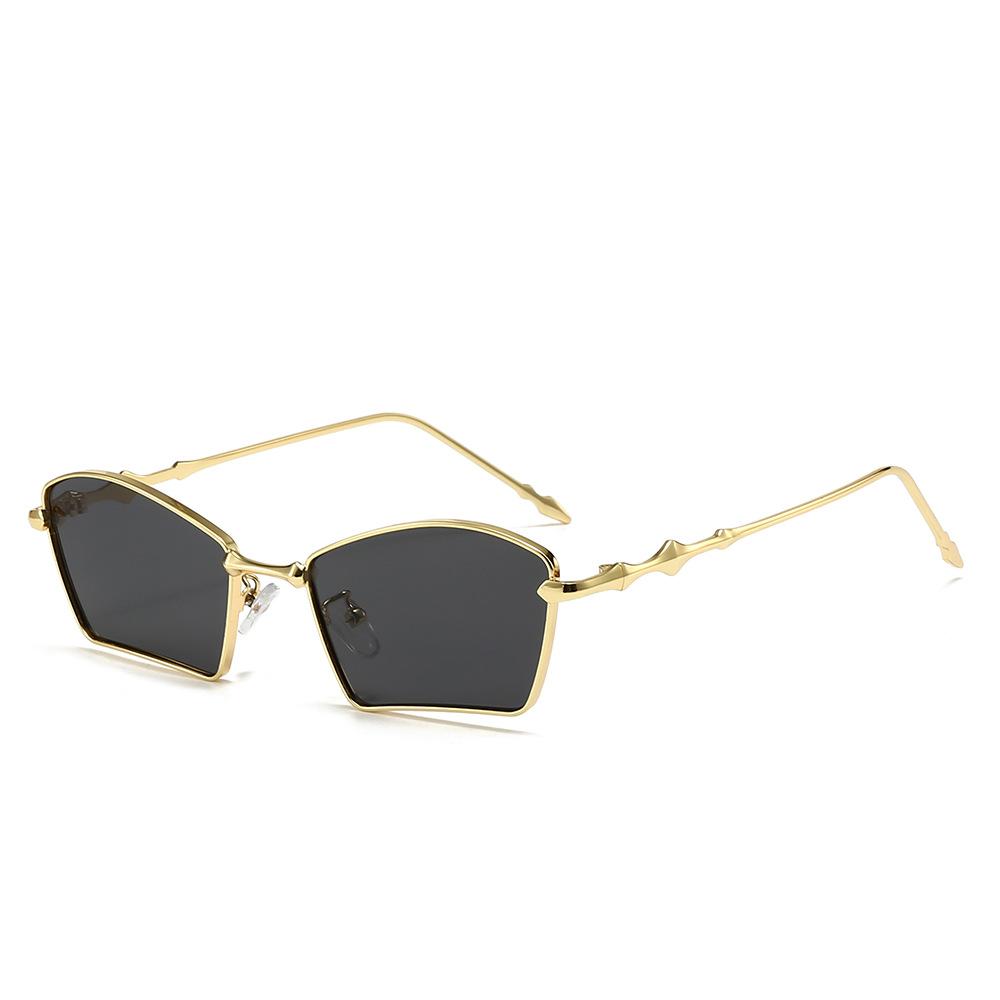 Fashion Fan-Shaped Sunglasses Women'S Metal Frame Glasses Vintage Brand Square Men'S Sunglasses Driving Visor Women'S Glasses