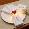 6PCS Elegant Heart Napkin Holders Heart Napkin Rings with Arrows For Weddings Anniversaries And Parties