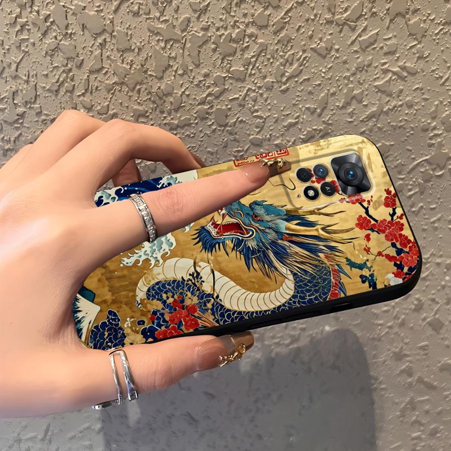 Cartoon Retro Dragon Phone Cover Case for Xiaomi Redmi Note 14 12C 13C 9 8 7 12 11 A3 A1 K80 13 Pro Plus 14C A4 A5 10 K40 A2 A1