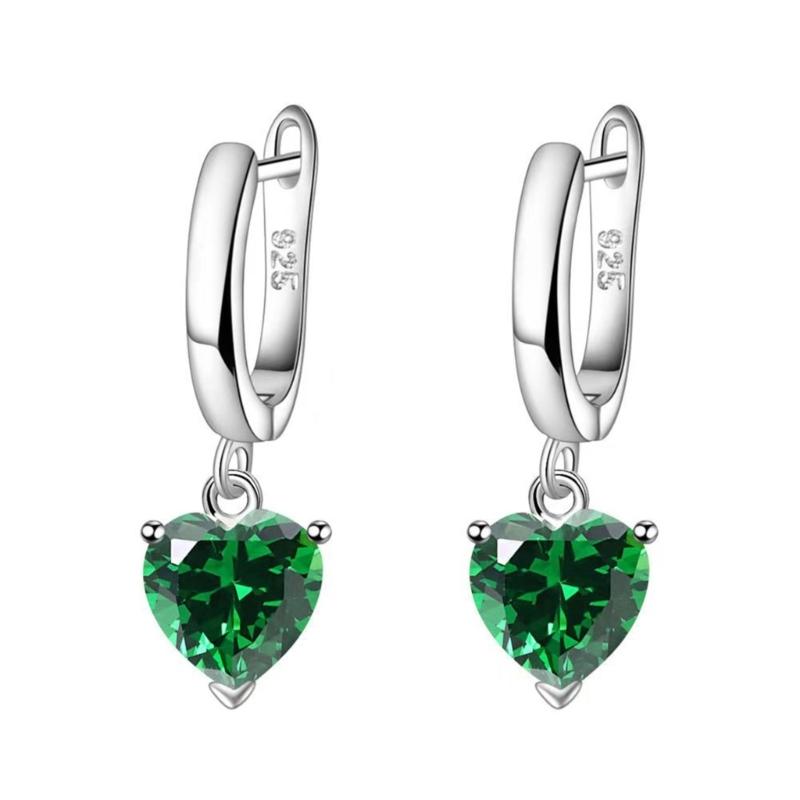 3Pieces Elegant Heart Shaped Cubic Zirconia Jewelry Set Necklace Earrings Ring Lightweight Accessories for Women
