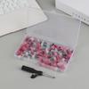 60Pcs Car Vacuum Tire Repair Rubber Nail Screw Set with Tool Box, DIY Flat Tire Repair Stud Patch Kit with Screwdriver