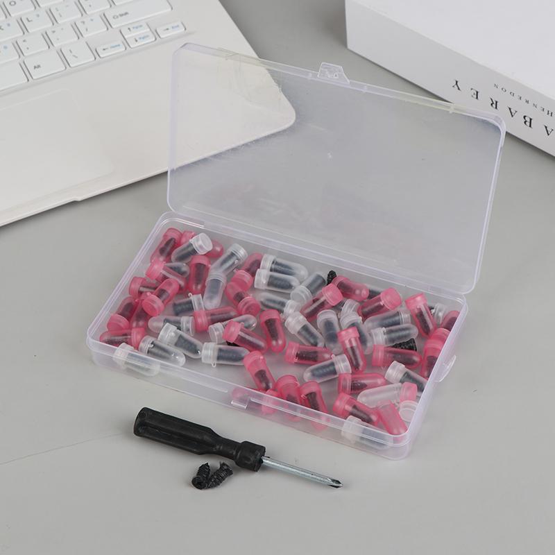 

Набор из 60 шт. резиновых гвоздей-винтов для ремонта автомобильных шин с ящиком для инструментов, DIY комплект для ремонта проколов шин с отверткой