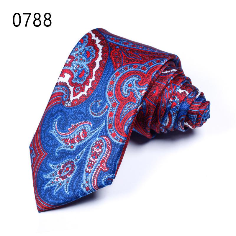 Cravată cu flori de caju Mătase imitație Cravată pentru bărbați Mătase poliester Cravată imprimată