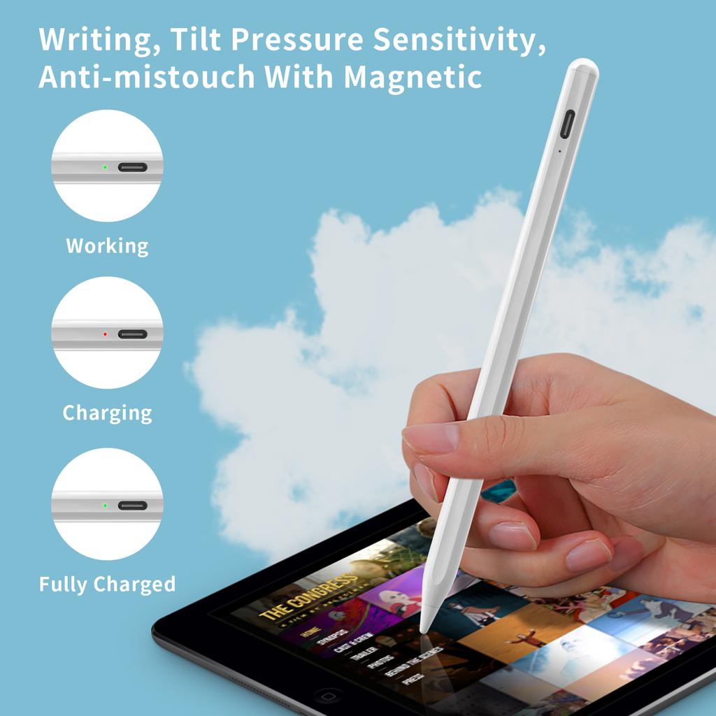 Stylet Actif pour iPad avec Rejet de la Paume Stylo Tactile Actif pour Apple