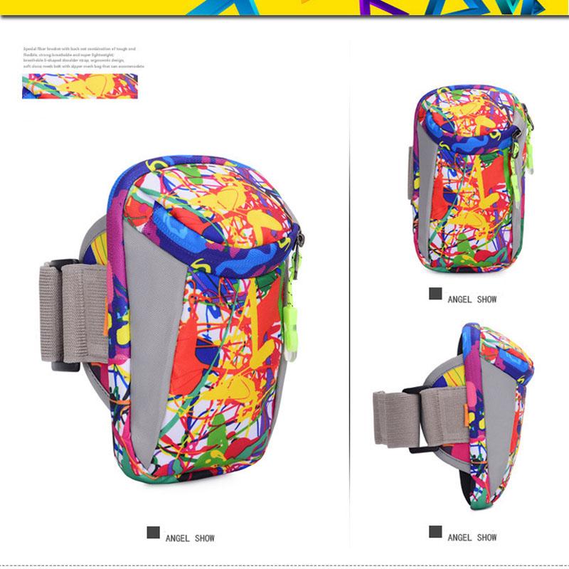 6in Outdoor Sport Running Arm Bag Wrist Pouch Exercise Jogging Gym Adjustable Waterproof Phone Arm Bag for Phone Keys