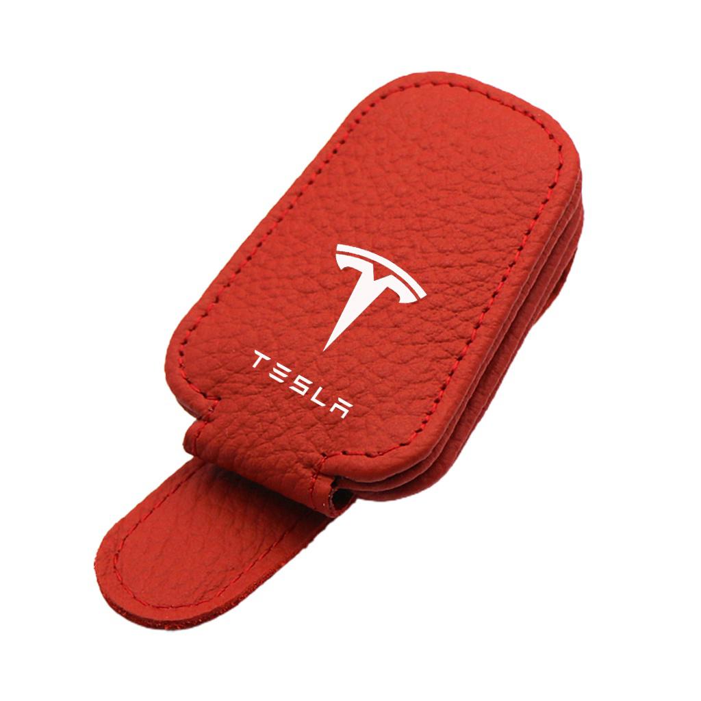 AMK1 Car Sunglasses Holder Sun Visor Glasses Clip Eyeglass Storage For Tesla Model 3 Highland Y Juniper Model S Model X Cybertruck