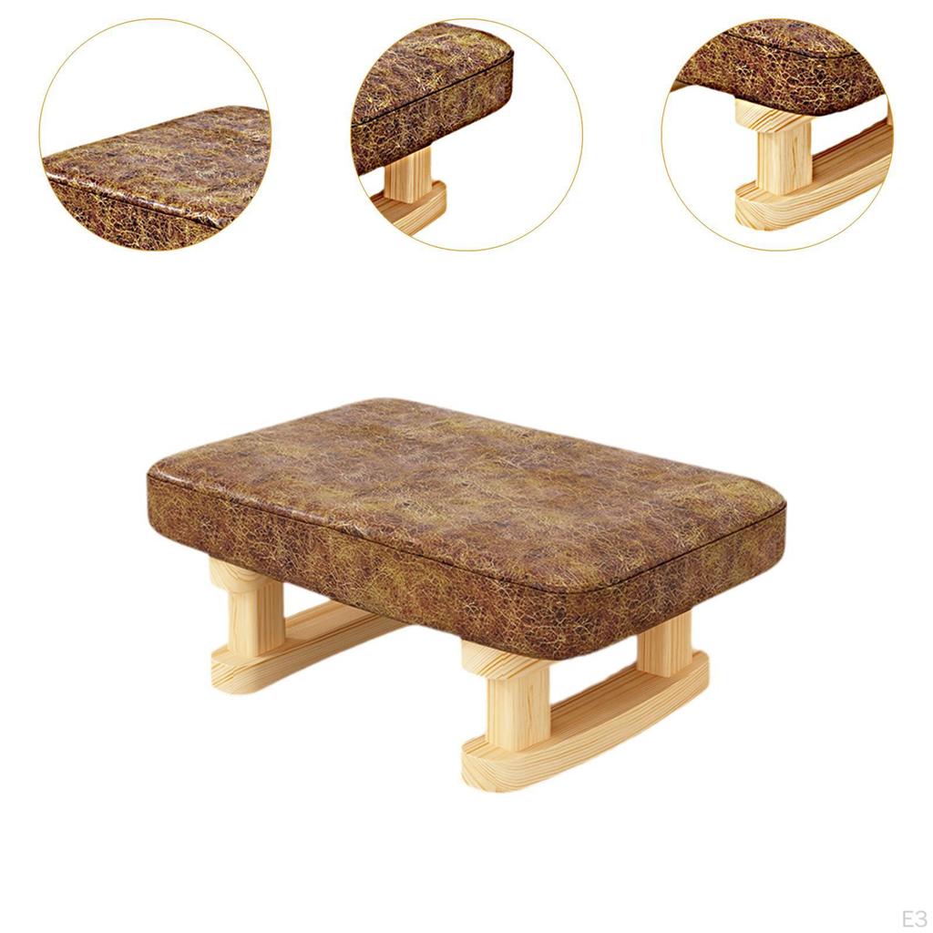 Ergonomiczny drewniany podnóżek na nogi do domowego biura