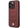 Etui do iPhone 14 Pro BMW Leather Seats Pattern MagSafe Burgundowy
