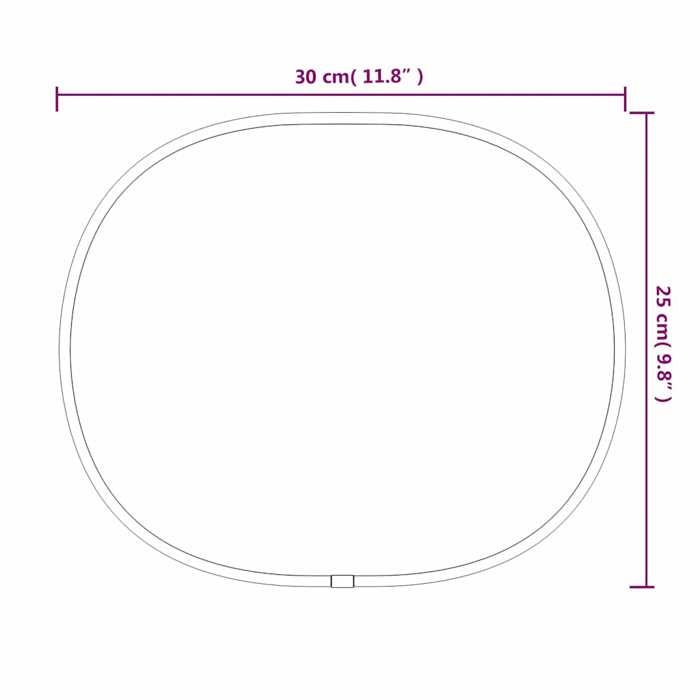 VidaXL Mural Miroir de Maquillage Coiffeuse Cosmétique Décoration de Chambre à Coucher Salle de Bain Salon Intérieur Noir 348221