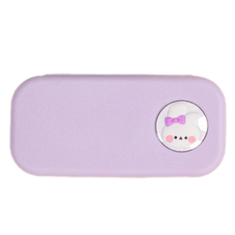 Kawaii Morandi Simple Pencil Case Student Large Capacity Double-Layer Pencil Case Cartoon Stationery Organizer School Supplies