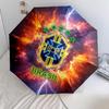 Brazil pattern, automatic folding umbrella, portable and foldable design, 8 ribs, a Christmas or birthday gift.