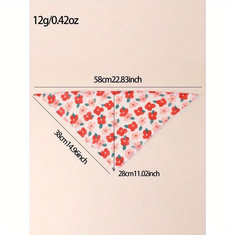 Küçük ve Orta Boy Köpekler İçin Sevimli Çiçek Baskılı Evcil Hayvan Bandanası, Evcil Hayvan Aksesuarı (1 Adet)