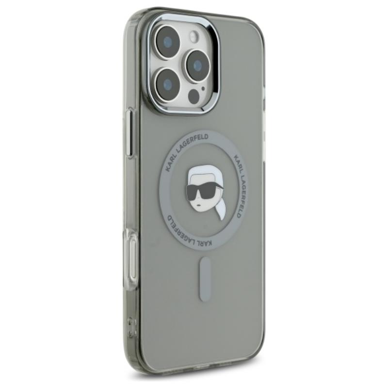 Karl Lagerfeld Iml Metal Karl Head Magsafe - Etui Iphone 16 Pro (Czarny)