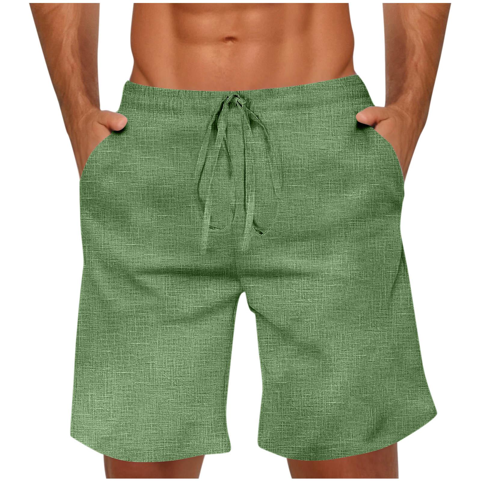 

Men s Loose Straight Shorts Plus Size Casual Outdoor Hiking Sports Running Pants XXXL зелений