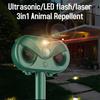 Easy Install Solar Powered Animal Repeller Ultrasonic & LED Lights